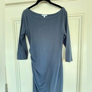 James Perse Slate Long Sleeve Dress